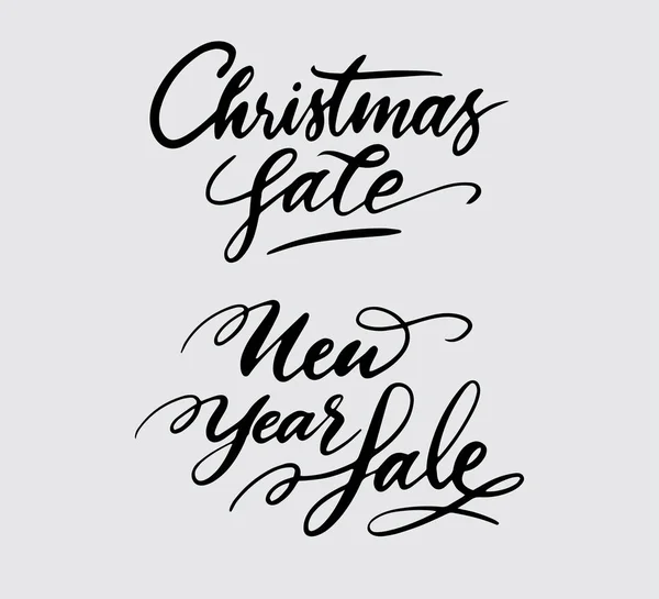 Boże Narodzenie Nowy Rok Sprzedaży Pisma Typografii Dobre Wykorzystanie Logotypu — Wektor stockowy