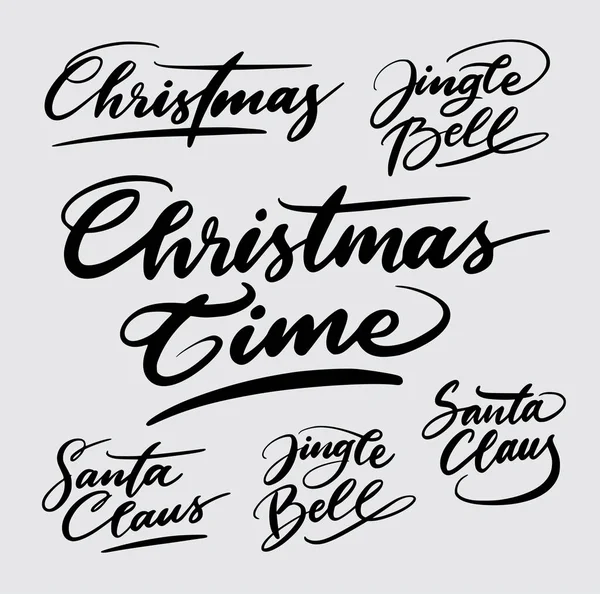 Merry Christmas Zdarzenia Pisma Typografii Dobre Wykorzystanie Logotypu Symbolu Etykiety — Wektor stockowy
