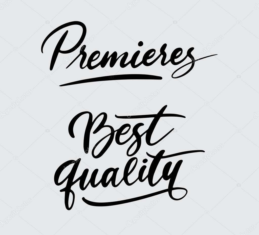 Premieres and best quality handwriting typography. Good use for logotype, symbol, cover label, product, brand, poster title or any graphic design you want. Easy to use or change color 