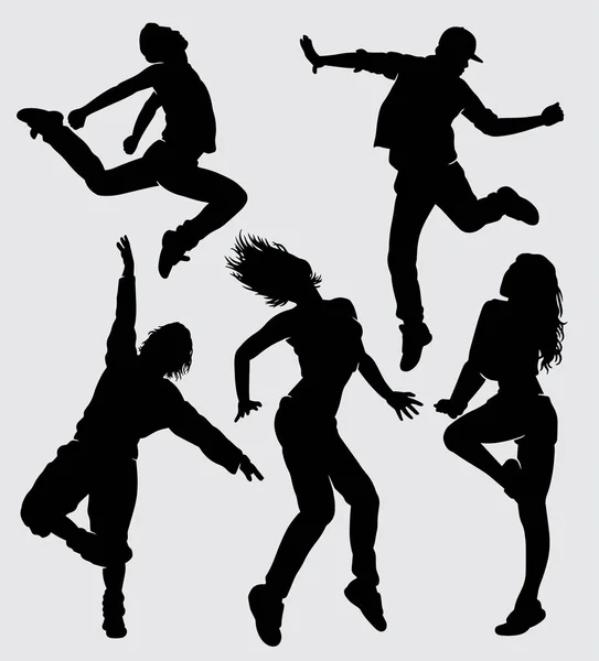 Modern Dance Silhouette Gute Verwendung Für Symbol Logo Web Symbol — Stockvektor