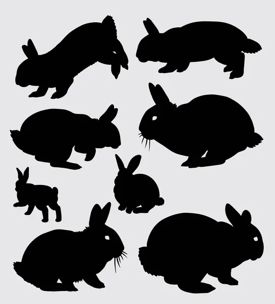 Rabbit Animal Silhouette Good Use Symbol Logo Web Icon Mascot — Stock Vector