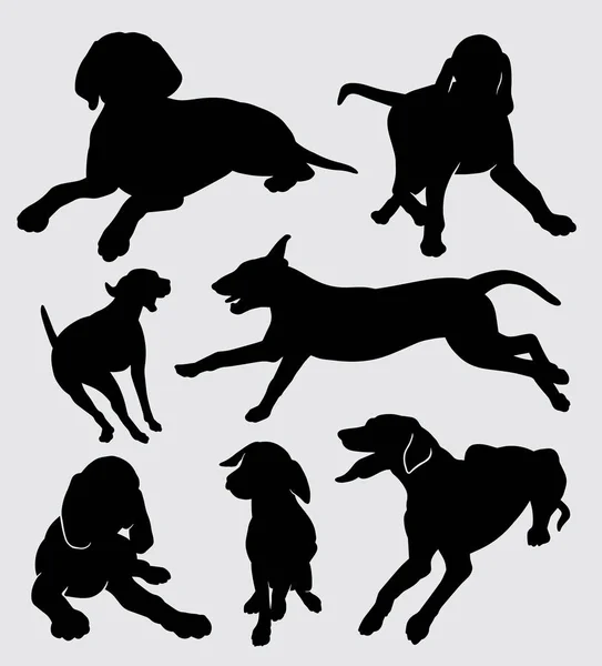Silueta Animal Perro Vizsla Buen Uso Para Símbolo Logotipo Icono — Vector de stock