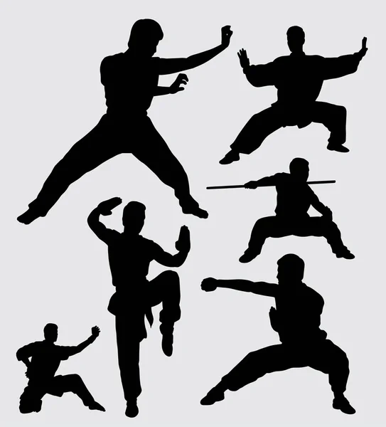 Martial Art Kungfu Silhouette Good Use Symbol Logo Web Icon Royalty Free Stock Illustrations