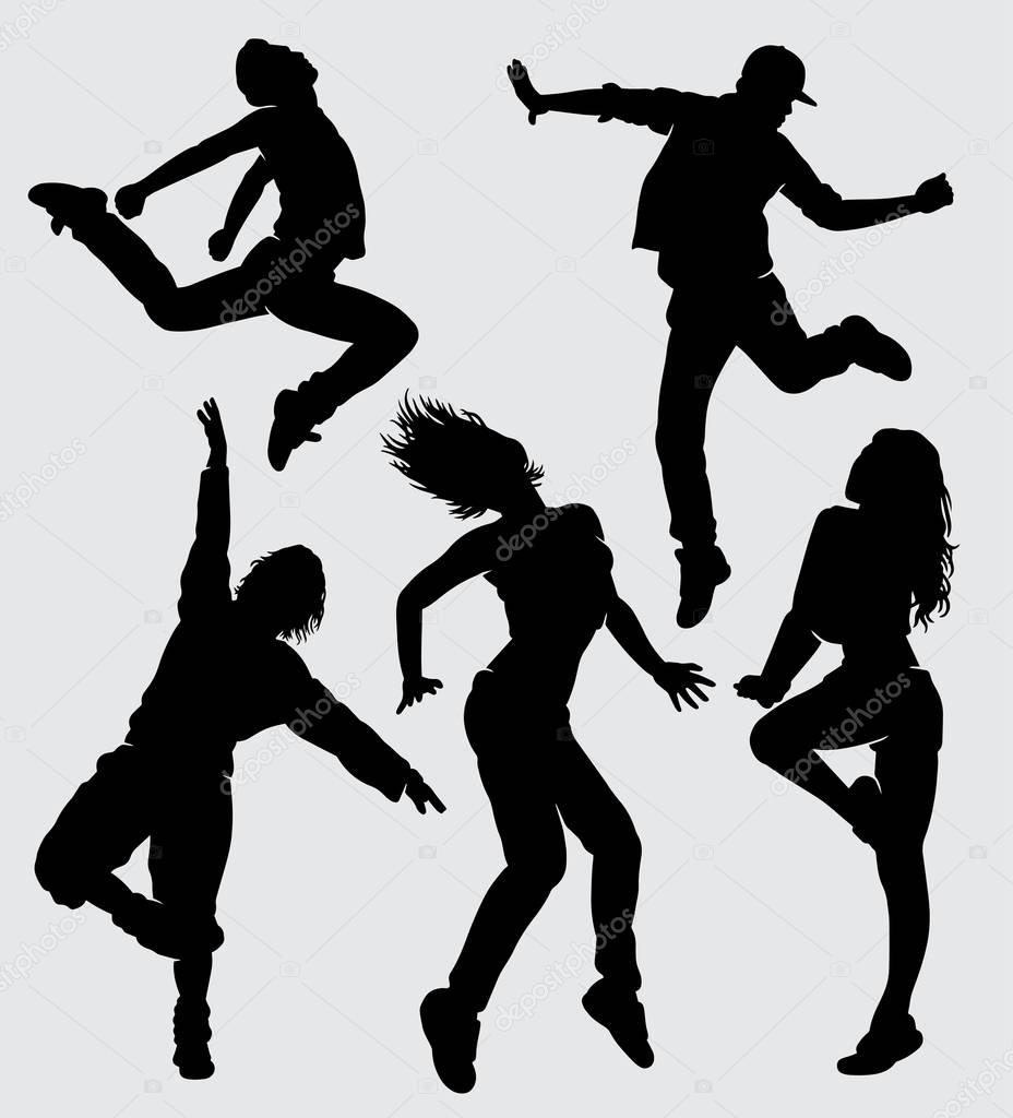 Modern dance silhouette Good use for symbol, logo, web icon, mascot, sign, sticker, or any design you want
