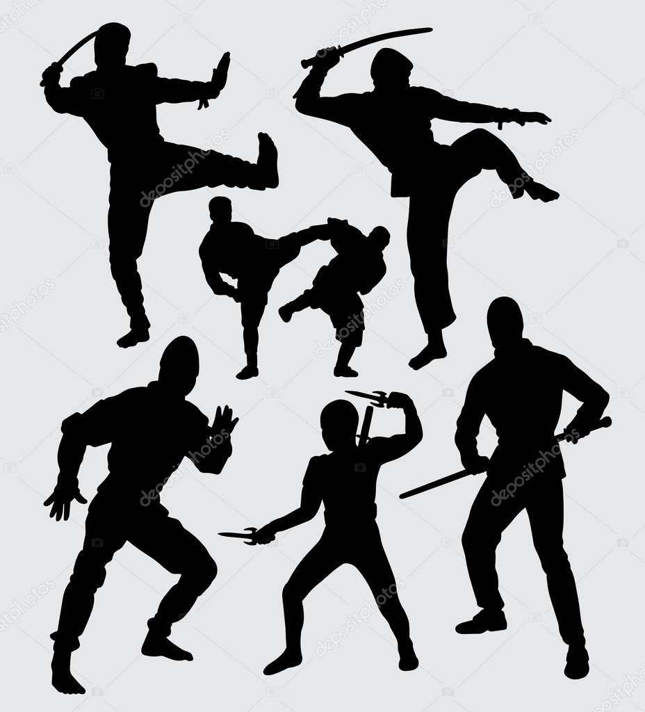 Download Ninja Martial Art Silhouette Good Use Symbol Logo Web Icon ...