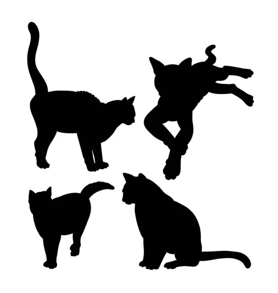 Силуэт Животного Кота Хорошее Использование Символа Логотипа Веб Значка Талисмана — Бесплатное стоковое фото