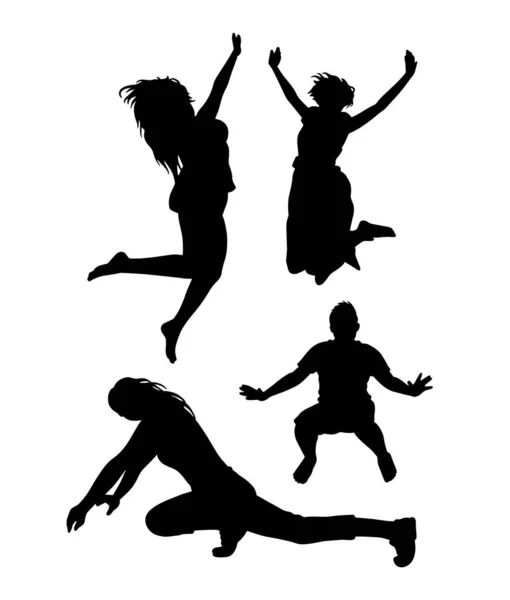 Happy People Silhouette Good Use Symbol Logo Icon Mascot Any — Free Stock Photo