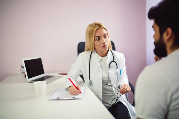 Handsome Man Doctor Office — Stock Photo, Image