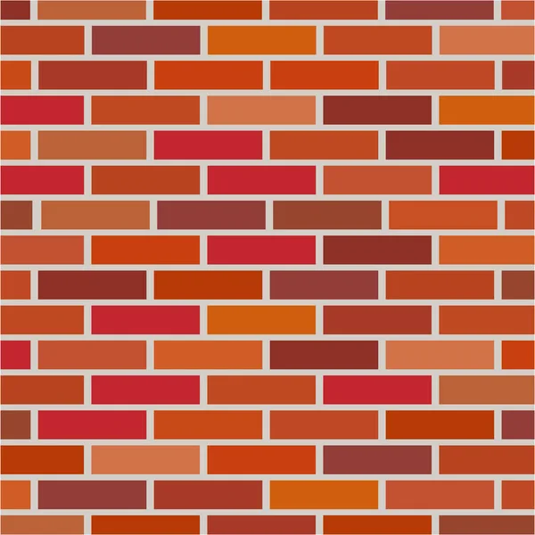 Cartoon red brick wall texture or background with stains for text. vector illustration — Stock Vector