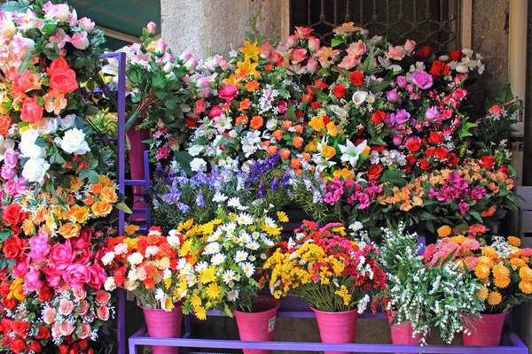 Blomsteraffär, Venedig, Italien Stockbild