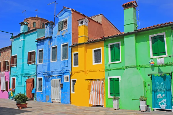 Colored Houses, Burano, Venice, Italy — Stock Photo, Image