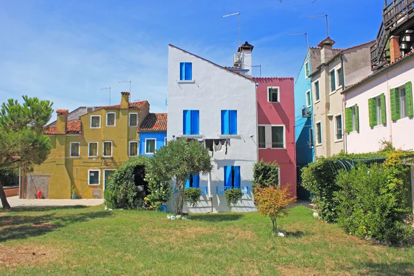 Будинки, Burano, Венеція, Італія — стокове фото