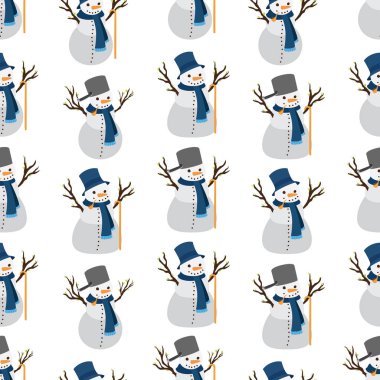 Sorunsuz bir düzen içinde çeşitli öznitelikleri giyen kardan adam