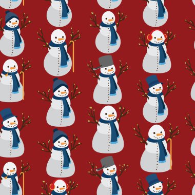 Sorunsuz bir düzen içinde çeşitli öznitelikleri giyen kardan adam