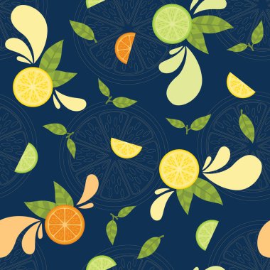 Narenciye ilham seamless modeli