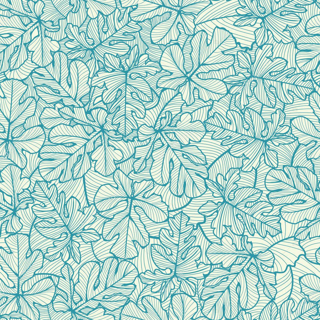 Leaf inspired seamless pattern