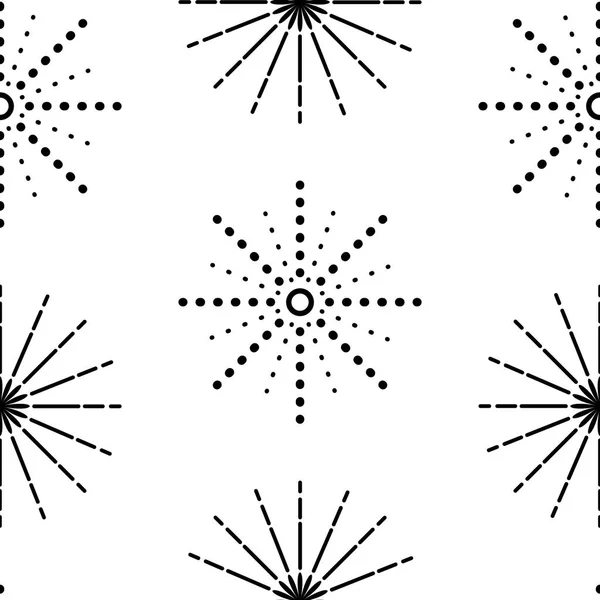 烟花启发无缝图案 — 图库照片