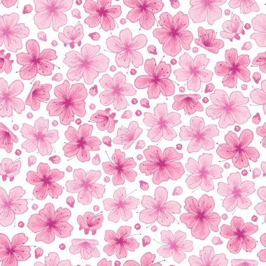 Sakura çiçek ya da kiraz çiçeği Seamless Modeli