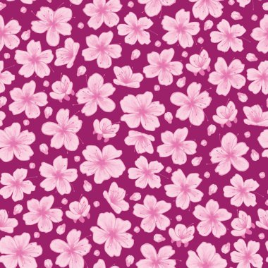 Sakura çiçek ya da kiraz çiçeği Seamless Modeli