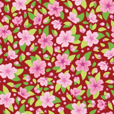 Sakura çiçek ya da kiraz çiçeği Seamless Modeli