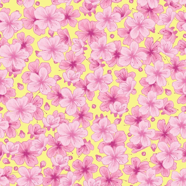 Sakura Çiçek Kiraz Çiçeği Seamless Modeli — Stok fotoğraf