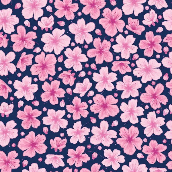 Sakura Flower Cherry Blossom Seamless Pattern — Stock Photo, Image