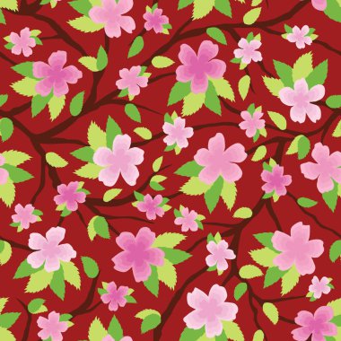 Sakura çiçek Seamless Modeli