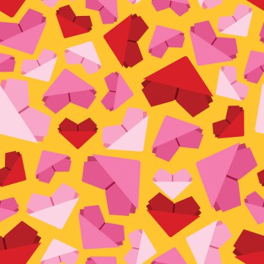 Origami kalp ilham Seamless Modeli