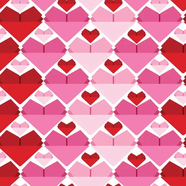 Origami Szív Ihlette Seamless Pattern — Stock Fotó