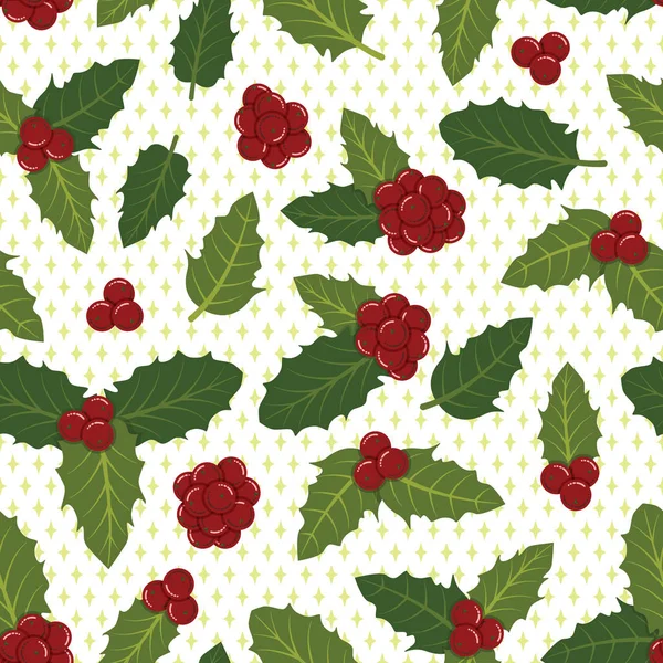 Holly Berries Seamless Pattern — Stock Photo, Image