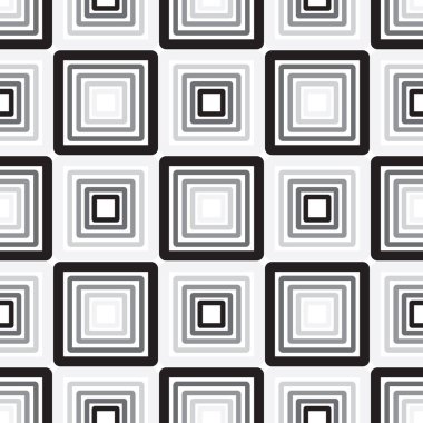 Basit Geometrik ve Simetrik Kare Kusursuz Desen 