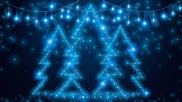 Tre alberi di Natale . — Vettoriale Stock
