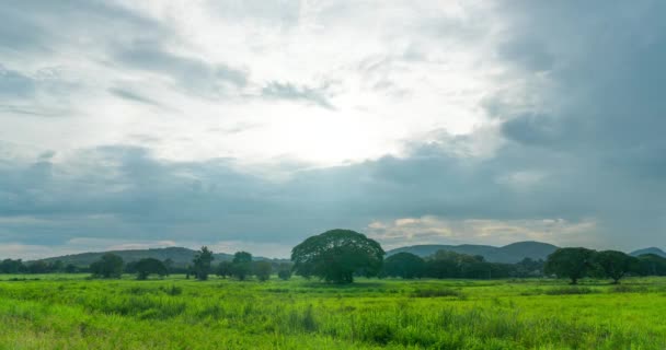 Timelapse Nuvem Ligeiramente Movendo Para Trás Para Oeste Nuvens Tornam — Vídeo de Stock