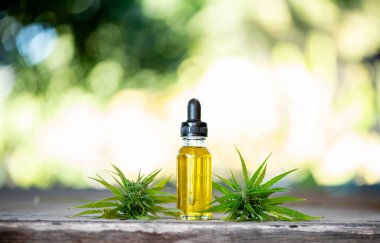 Kenevir Cbd petrol kenevir ürünleri kenevir yağı, Cbd petrol kenevir özü, Tıbbi esrar konsepti.