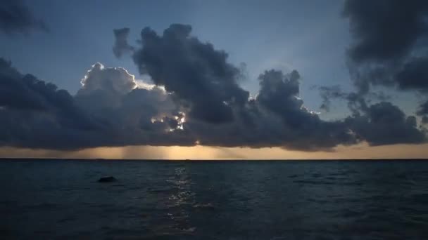 Timelapse with clouds and ocean — Stock Video