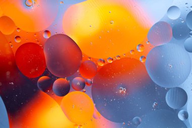 Abstract background as a result of a mixture of water and oil