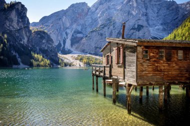 Braies Gölü, Dolomitler, Trentino Alto Adige, İtalya