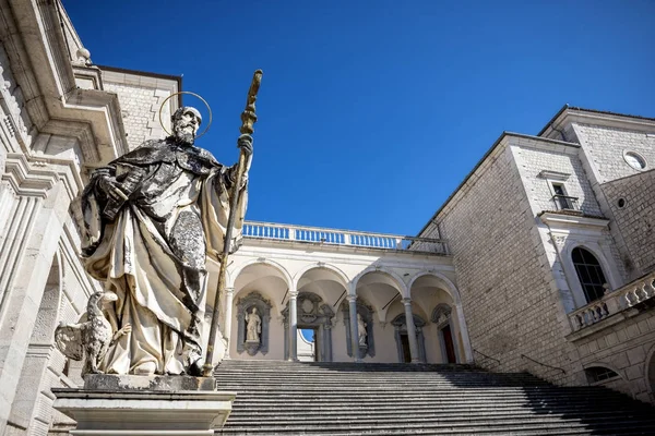 Montecassino apátság. Lazio, Olaszország — Stock Fotó