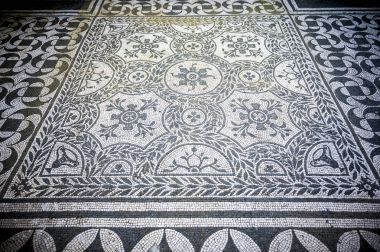 Villa Adriana. Orijinal Roma mozaik taban. Tivoli, Roma.