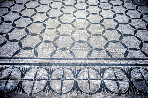 Villa Adriana. Suelo original de mosaico romano. Tivoli, Roma . — Foto de Stock