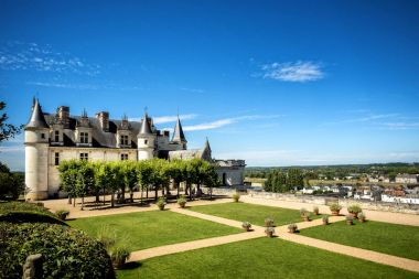Chateau de amboise Ortaçağ Kalesi, leonardo da vinci mezar. Loire valley, Fransa, Avrupa. UNESCO tarafından.