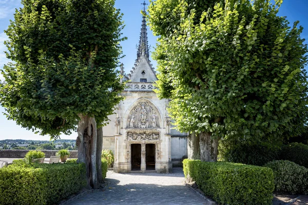 Castelo medieval de Amboise, túmulo de Leonardo Da Vinci. Loire Valley, França, Europa. Local da Unesco . — Fotografia de Stock