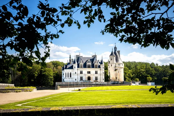 Chateau Chenonceau Údolí Loiry Francie Chateau Chenonceau Středověký Francouzský Hrad — Stock fotografie