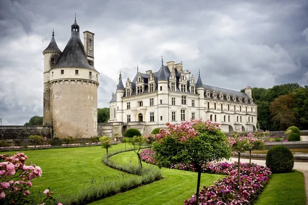 Chenonceau Frankrike Augusti 2017 Chateau Chenonceau Medeltida Franska Slott Loiredalen — Stockfoto