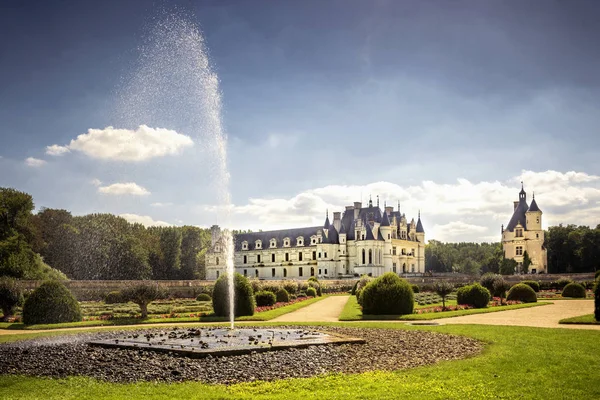 Chenonceau Franciaország 2017 Augusztus Chateau Chenonceau Középkori Francia Kastély Loire — Stock Fotó