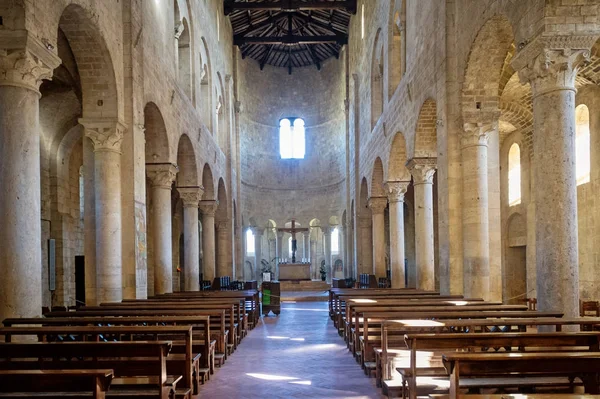 Abbey Sant Antimo June 2017 Monastic Complex Olivetano One Most — Zdjęcie stockowe