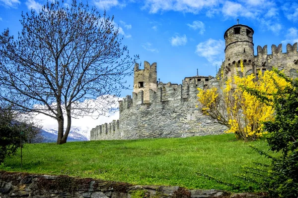 Fenis Hrad Údolí Aosta Itálie — Stock fotografie