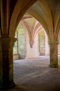 Abbey Fontenay, Burgundy. Ünlü Cistercian Manastırı, Fontenay, Unesco Dünya Mirası Marmagne, Burgundy, Fransa komün içinde 1981 yılından beri iç