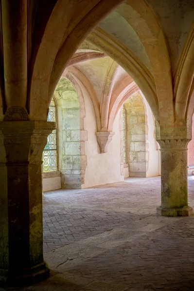 Opactwo Fontenay Burgundii Wnętrze Słynnego Cysterskiego Opactwa Fontenay Wpisanego Listę — Zdjęcie stockowe