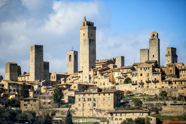 San Gimignano Por Arquitectura Medieval Característica Centro Histórico Sido Declarado —  Fotos de Stock